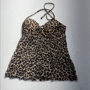 Kona Sol Leopard print Tankini top S
